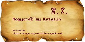 Mogyorósy Katalin névjegykártya