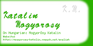 katalin mogyorosy business card
