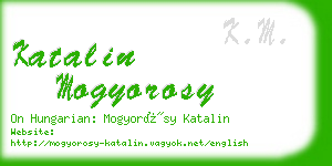 katalin mogyorosy business card